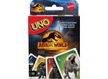 Mattel Games GXD72 - Gioco Di Carte Uno Jurassic World Dominion Con Mazzo A Tema E Regole Speciali, Regalo Per Bambini, Adulti E Serate Di Gioco In Famiglia, Dai 7 Anni In Su