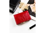 Peterson | Portafoglio Elegante, Per Donna, Con Protezione Rfid Per Carte Di Credito, Nero, Rosso, 12X8 Cm