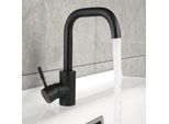 Zmh Rubinetto Bagno Lavabo Miscelatore - Rubinetti Rubinetto Nero Acqua Fredda Con Altezza Bocca 100 Mm Rubinetto Ad Alta Pressione Rubinetto In Acciaio Inox Miscelatore Tirante Rubinetto Bagno, Per Bagno