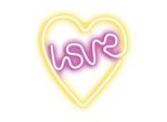 Forever Neon Led Luce Cuore D'amore Viola Bianco