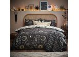 Furn - Constellation - Set Di Biancheria Da Letto RV2753 (Letto Matrimoniale) (Oro/Blu Scuro)