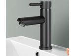 Zmh Rubinetto Bagno Lavabo Miscelatore Lavabo - Rubinetti Nero Con Bocca Di Erogazione Altezza 100Mm Rubinetto Miscelatore Alta Pressione Rubinetto Miscelatore Monocomando Miscelatore Bagno
