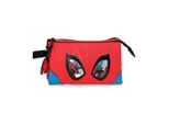 Astuccio Triplo Multiuso Spiderman Rosso 22 X 12 X 5 Cm