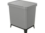 Cestino Keden Systema Con Contenitore Per Il Riciclaggio 2X 10L Grigio