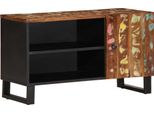 Mobile Tv 80X33X46 Cm In Legno Massiccio Di Recupero E Legno Ingegnerizzato