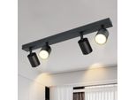Zmh Led Plafoniera Nera Faretto Da Soffitto: GU10 Lampada Da Soffitto Spot 4 Fiamme 330° Orientabile Spot Da Soffitto Moderna Lampada Da Corridoio Senza Lampadine