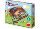 Dino Cubo Immagine Animali Domestici, 12 Cubi