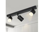 Zmh Led Plafoniera Nera Faretto Da Soffitto: GU10 Lampada Da Soffitto Faretto 3 Fiamme 330° Orientabile Faretto Da Soffitto Moderno Lampada Da Corridoio Senza Lampadina