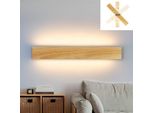 Zmh Led Lampada Da Parete Per Interni - 52CM Legno Moderna Lampada Per Corridoio Su E Giù Design 17W Lampada Per Scale Indiretta 3000K Illuminazione A Parete Bianco Caldo