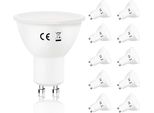 Zmh Led GU10 Lampadina Bianco Freddo 6W A Risparmio Energetico 5000K Angolo Di Emissione 110°Spot 10Pz.