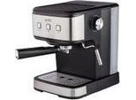 Macchina Per Caffè Espresso Tzs First Austria, Macchina Per Caffè Espresso, Portafiltro, Con Montalatte Professionale, Ugello Per Montare Il Latte, Serbatoio Dell'acqua Da 1,5 Litri, Incl. Cucchiaio Dosatore 2 In 1 E Manometro, Acciaio Inox/Nero