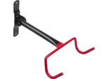 Portabiciclette Maclean MC-430 Supporto Da Parete Per Biciclette Portabiciclette 2 Ganci Acciaio Carico Massimo 30Kg Nero-Rosso