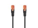 Cavo Di Rete CAT6 | RJ45 Maschio | RJ45 Maschio | U/Utp | 0,50 M | Rotondo | Pvc | Nero | Etichetta