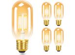 Zmh E27 Led Bianco Caldo Lampadine Vintage - T45 Led Lampadina Lampada E27 Lampadine Edison 4W 2700K, 4 Pezzi