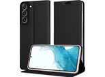 Cadorabo Custodia Per Cellulare Per Samsung Galaxy S22 Custodia Protettiva In Nero Cover Etui Book Case Booklet