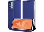 Cadorabo Custodia Per Cellulare Per Samsung Galaxy A32 5G Custodia Protettiva In Blu Cover Etui Book Case Booklet