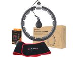 Hms HHW06 Set Per Massaggio Hula Hoop Con Pesi E Contatore E Cintura Dimagrante BR163 Nero