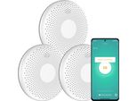 Aroha Smart Connect Rilevatore Di Fumo E Monossido Di Carbonio Wifi - Batteria Da 10 Anni - Allarme Antincendio & Monossido Carbonio - 3 Pezzi