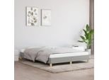 The Living Store Struttura Letto Grigio Chiaro 140X200 Cm In Tessuto