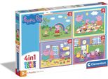 Clementoni Puzzle 4In1 Peppa Pig Superkolor 21516
