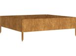Vidaxl Letto Rialzato 100X100X33,5 Cm In Acciaio Corten
