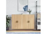 Vidaxl Armadi A Muro 2 Pezzi Rovere Sonoma 69,5X34X90 Cm