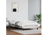 The Living Store Struttura Letto Bianca 80X200 Cm In Ecopelle