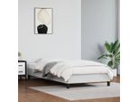 The Living Store Struttura Letto Bianca 90X200 Cm In Ecopelle