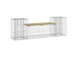 Syfax™ Panca Da Giardino Design Gabbione 183X41X60,5Cm Pino Impregnato
