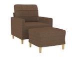 Syfax™ Poltrona Con Poggiapiedi Marrone 60 Cm In Tessuto
