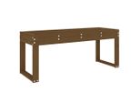 Panchina Da Giardino Marrone Miele 110X38X45 Cm In Legno Di Pino Massiccio