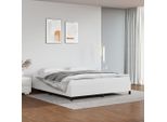 The Living Store Struttura Letto Bianca 160X200 Cm In Ecopelle