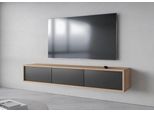 Tavolino Sospeso Per Tv Irving 1 - Rovere Oliato / Antracite