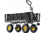 Carrello Da Giardino In Rete Kadax Con Telo Rimovibile, Portata 300 Kg, Carrello Manuale In Alluminio Verniciato A Polvere