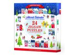 Eurographics Puzzle Calendario Dell'avvento Città Di Natale, 24 Puzzle, 24 X 50 Pezzi, 12,5 X 12,5 Cm, 9924-5805