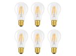 Zmh Lampadina 6Pcs A60 Led Lampada Vintage E27 Edison Lampadina 4W 2700K Bianco Caldo Lampadina Lampadine A Filamento Retrò Lampadina