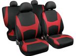 Set Coprisedili Per Auto Lampa Coordinated Capri Nero/Rosso