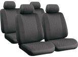 Set Di Coprisedili In Tessuto Jacquard Glamour-Basic Per Sedili Auto In Colore Antracite