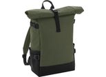 Bagbase - Zaino "Block"", Roll Top BC5478 (Taglia Unica) (Oliva/Nero)"