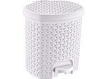 Keeeper 1030351900000 Keeeper Cestino Per Pedali "Tjark"", 11,5 Litri, Bianco Nordico"