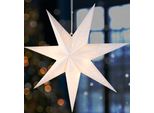 Brubaker Stella Di Natale Di Carta Da Appendere Da 60 Cm - Stella Dell'avvento - Stella Di Carta 3D Con Presa E14, Bianca