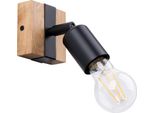 Kinkiet Horizon Lampada Da Parete Nero/Legno E27 Lumilo
