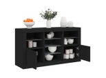 Vidaxl Credenza Con Luci Led Nera 123X37X67 Cm