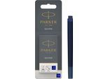 Parker 1950403 Parker GroßRaum-Tintenpatronen Quink, Im Blister, Blau