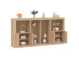 Maison Exclusive - Credenza Con Luci Led Rovere Sonoma 202X37X100 Cm