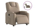 Vidaxl Poltrona Relax Elettrica Cappuccino-Marrone In Pelle Finta