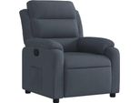Syfax™ Poltrona Reclinabile Grigio Scuro In Velluto