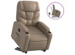 Vidaxl Poltrona Relax Con Ausilio Per L'alzata Cappuccino-Marrone In Pelle Finta