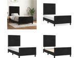 Vidaxl Struttura Letto Con Testiera Nera 90X200 Cm In Velluto - Struttura Letto Con Testiera - Struttura Letto Con Testiera - Struttura Letto - Letto Con Testiera