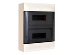 Distributore A Superficie Legrand Praktibox S, Con Sportello In Vetro Fumé, Bianco, 2X 12 Moduli 135212